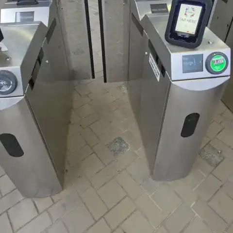 Using a CharlieCard at a Train Station