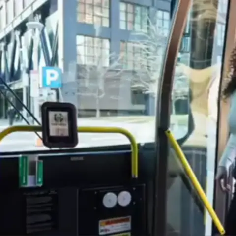Tapping a Credit Card on a Bus